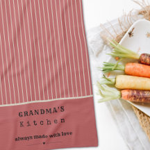 Grandma's Kitchen Vintage Stripe Customizable