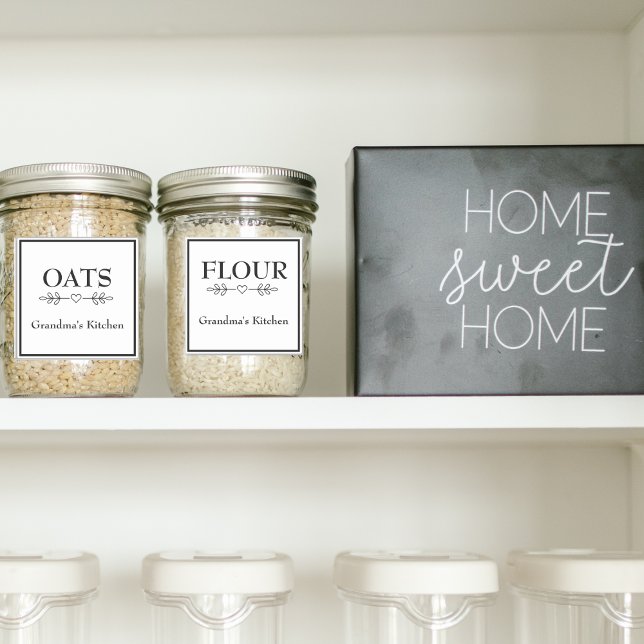 Grandma's Kitchen Waterproof Pantry Food Labels (Creator Uploaded)