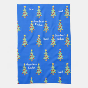 Grandma's Kitchen Yum! Christmas Tree Towel
