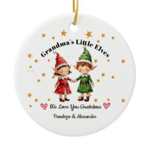 Grandma's Little Elves Personalized Ornament