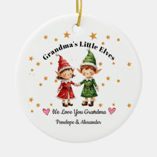 Grandma's Little Elves Personalized Ornament