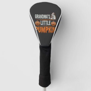 Grandma's Little Pumpkin Halloween Witch Design Golf Head Cover
