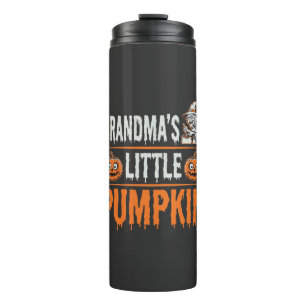 Grandma's Little Pumpkin Halloween Witch Design Thermal Tumbler