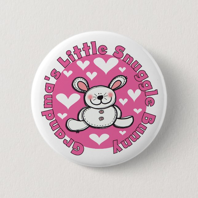 Grandma's Little Snuggle Bunny 2 Inch Round Button (Front)