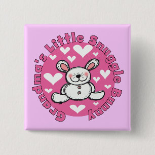 Grandma's Little Snuggle Bunny 2 Inch Square Button