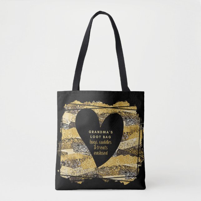 Grandmas Loot Bag Hugs Cuddles and Treats Enclosed (Front)