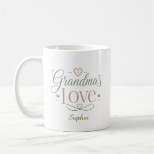 Grandma's Love Personalized Name Gift Coffee Mug