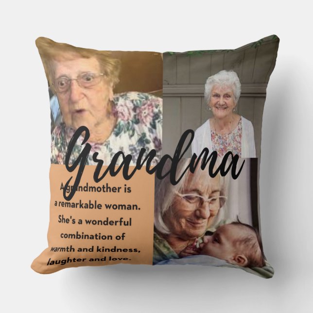 Grandma's Love Throw Pillow (Front)