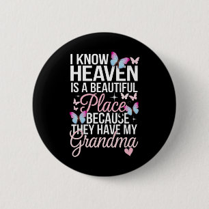 Grandma's My Guardian Angel In Heaven Memorial Day 2 Inch Round Button