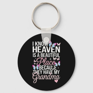 Grandma's My Guardian Angel In Heaven Memorial Day Keychain