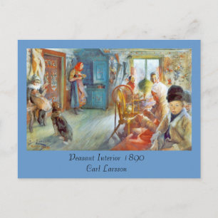 Grandma's Needlework (Peasant Interior ) Postcard