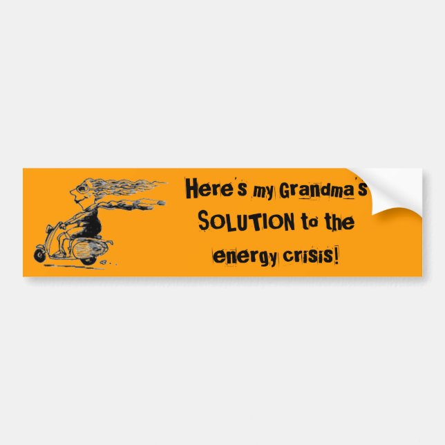 grandma's new wheels bumper sticker (Front)