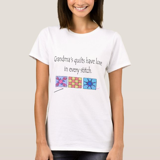 Grandma's Quilts T-shirts and Gifts. (Front)