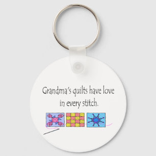 Grandma's Quilts T-shirts and Gifts. Keychain