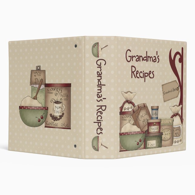 Grandma's Recipe Book Binder 2" (Background)