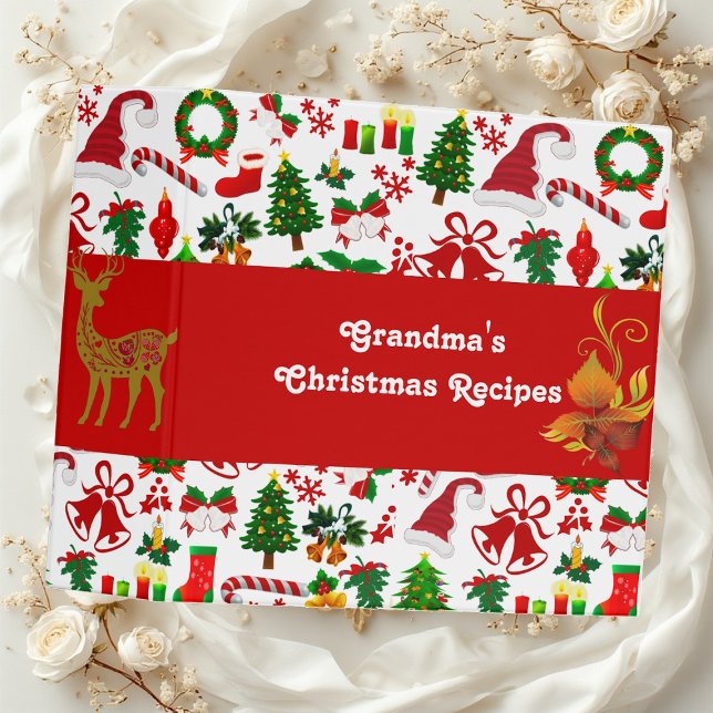 Grandma's Recipes Christmas Reindeer Tree Candy  Binder (Grandma's Recipes Christmas Reindeer Tree Candy 3 Ring Binder)