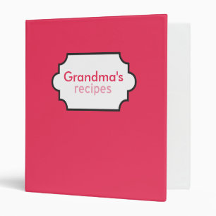 Grandma's Recipes Collection Binder
