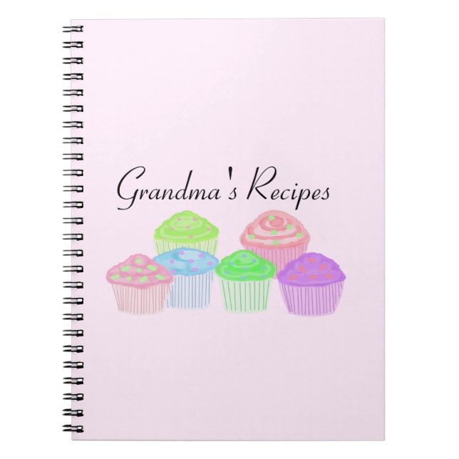 Grandma's Recipes - Frosted Cupcakes Notebook (Front)