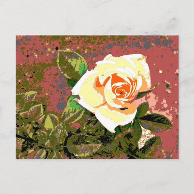 Grandma's Rose Postcard (Front)