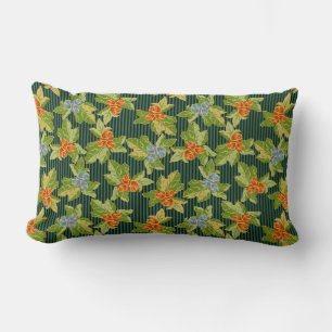 Grandma's Roses Meet Funky Folk Art Lumbar Pillow
