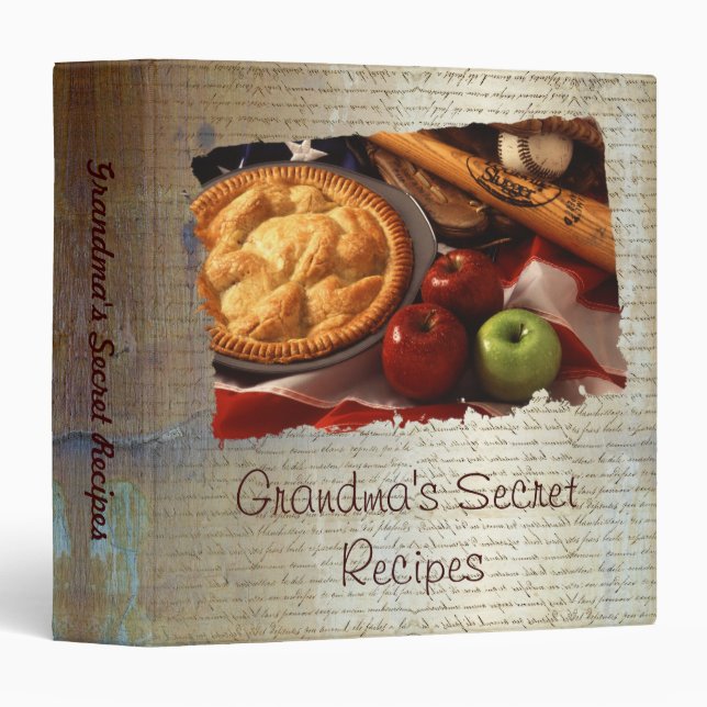 Grandma's secret recipes binder (Front/Spine)