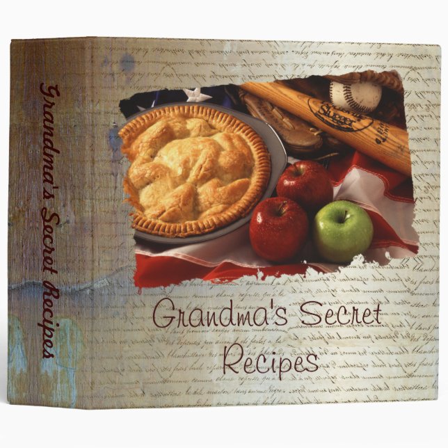Grandma's secret recipes binder (Front/Spine)
