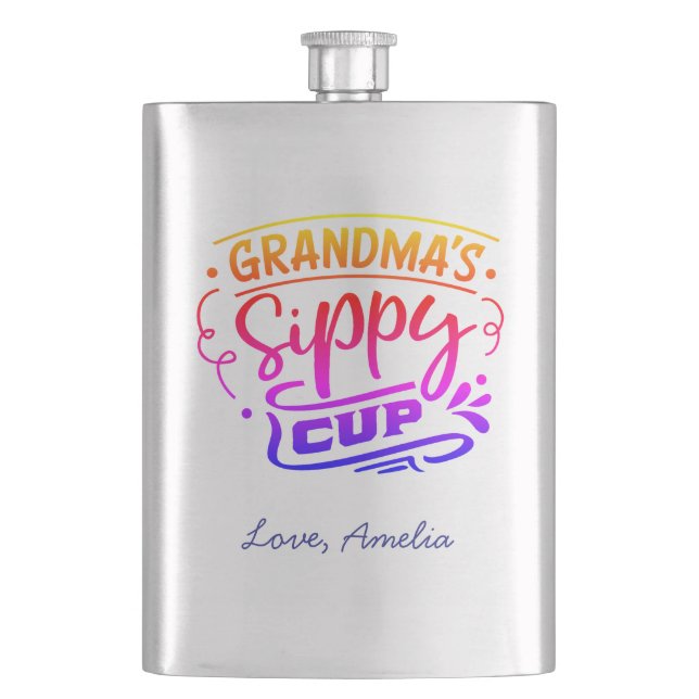 Grandma's sippy cup funny flask (Front)