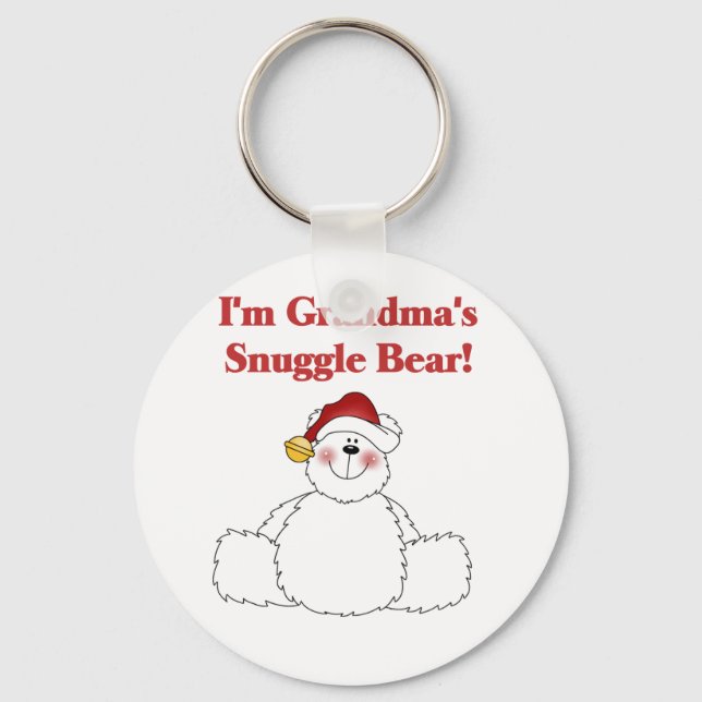 Grandma's Snuggle Bear Tshirts and Gifts Keychain (Front)