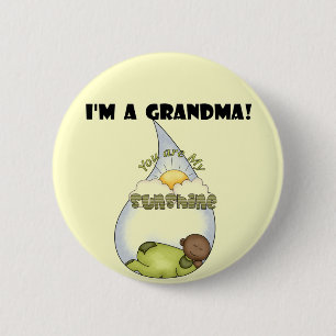 Grandma's Sunshine-African American Boy 2 Inch Round Button
