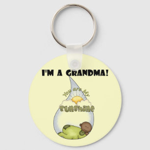 Grandma's Sunshine-African American Boy Keychain
