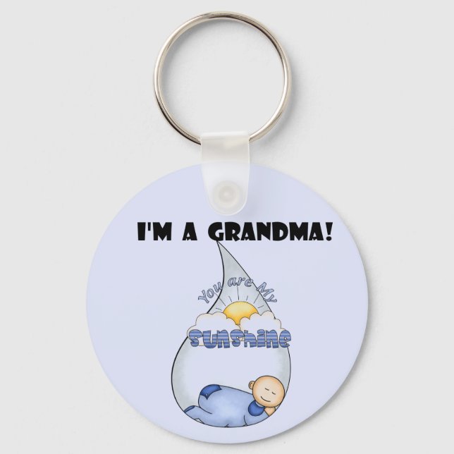 Grandma's Sunshine-Boy T-shirts and Gifts Keychain (Front)