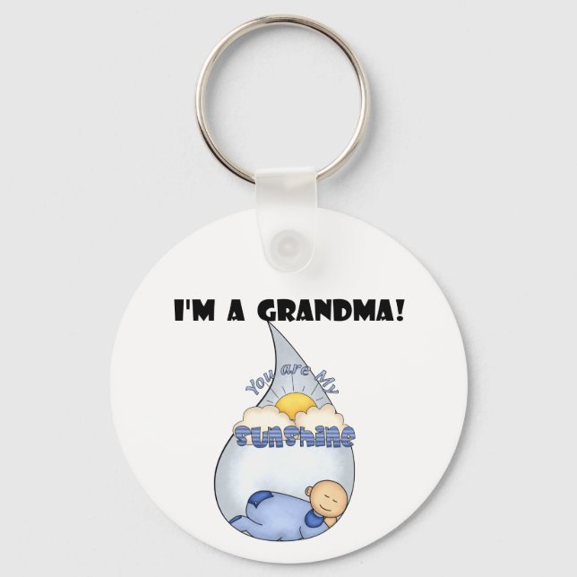 Grandma's Sunshine-Boy T-shirts and Gifts Keychain (Front)