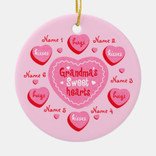 Grandma's Sweethearts Personalized Ornament