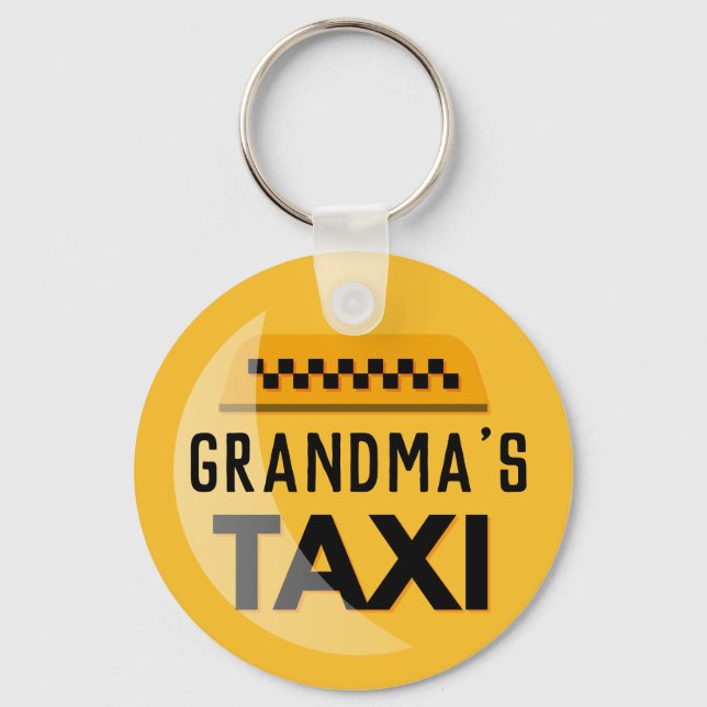 Grandma's Taxi Keychain (Front)