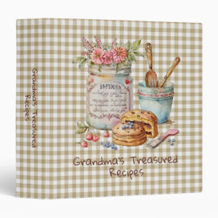 Grandma's Treasured Recipes Binder