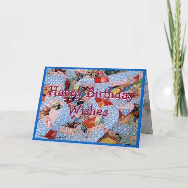 Grandma's vintage Quilt 2 -customize any occasion Card (Front)