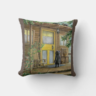 Grandma's Visitors Throw Pillow