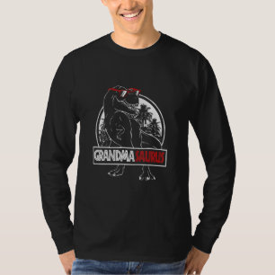 Grandmasaurus Dinosaur Rex Grandma Saurus Sunset M T-Shirt