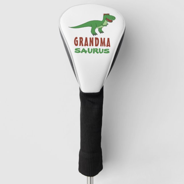 Grandmasaurus Dinosaur T-Rex Dino Nana Grandparent Golf Head Cover (Front)