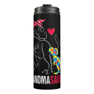 Grandmasaurus T rex Dinosaur Clothing Gifts. Funny Thermal Tumbler