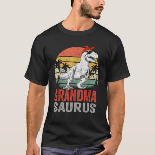 Grandmasaurus T Rex Dinosaur Grandma Saurus Family T-Shirt