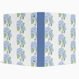 Grandmillenial floral hydrangea bow blue preppy binder