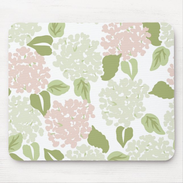 Grandmillenial hydrangea floral preppy pretty  mouse pad (Front)