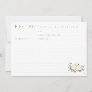 Grandmillenial Love Birds Shower Recipe Card