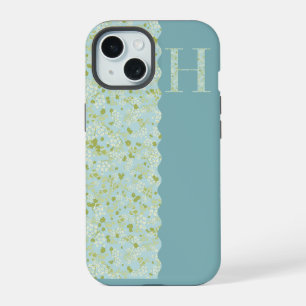 Grandmillenial MONOGRAM H ACQUA LITTLE FLOWERS Cas iPhone 15 Case