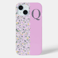 Grandmillenial MONOGRAM P LILAC LITTLE FLOWERS