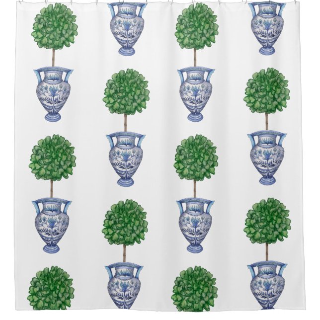 Grandmillenial preppy topiary blue classic (Front)