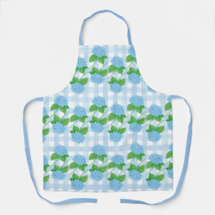 Grandmillennial Blue and White Hydrangea Apron