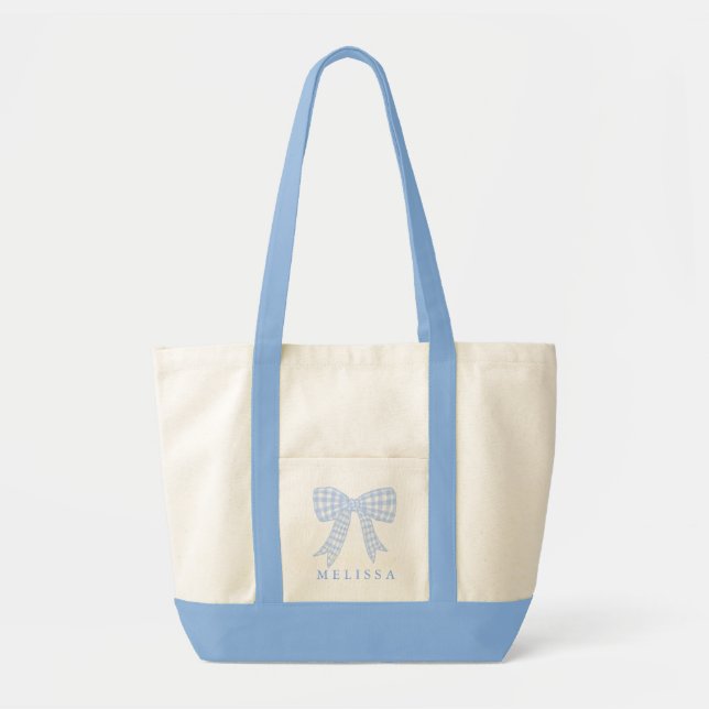 Grandmillennial Bow Sac fourre-tout personnalisabl (Devant)