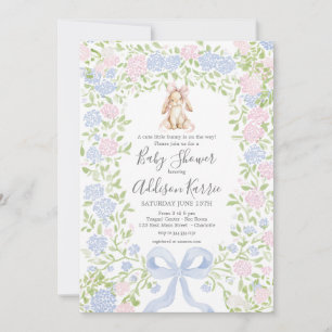 Grandmillennial Bunny Rabbit baby shower invite